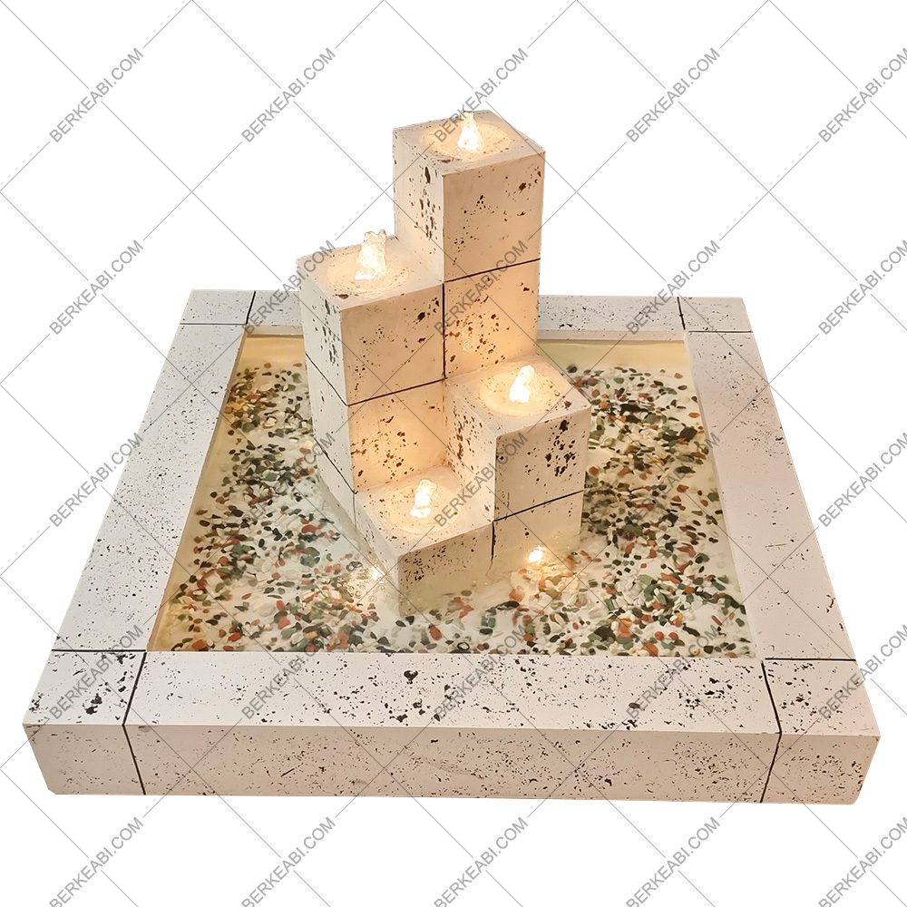 آبنمای فایبرگلاس پیزا 4 مربع